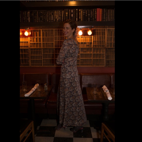 Stretchy lurex party dress. Vintage 70s pristine. Floor length - Picture 1 of 7